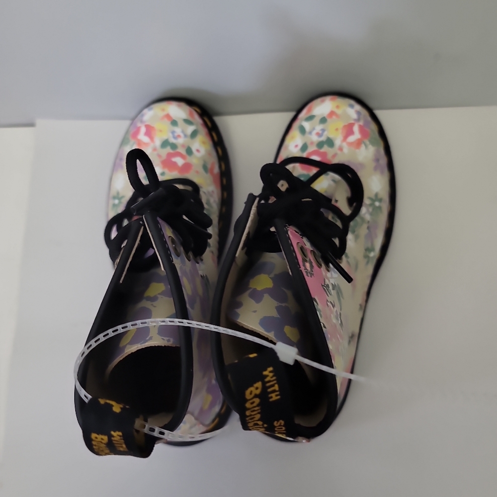 DR. MARTENS  SINCLAIR FLORAL MASH UP PLATFORM ANKLE BOOTS - Picture 9 of 15